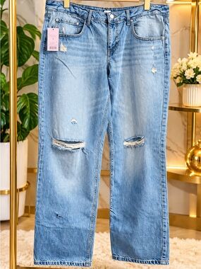 wild fable Light Wash Distressed Relaxed Men’s Jeans